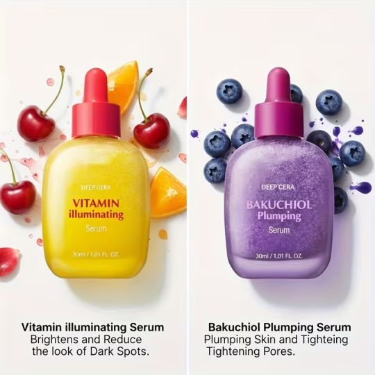 Vitamin C and Bakuchiol Plumping Serum Set